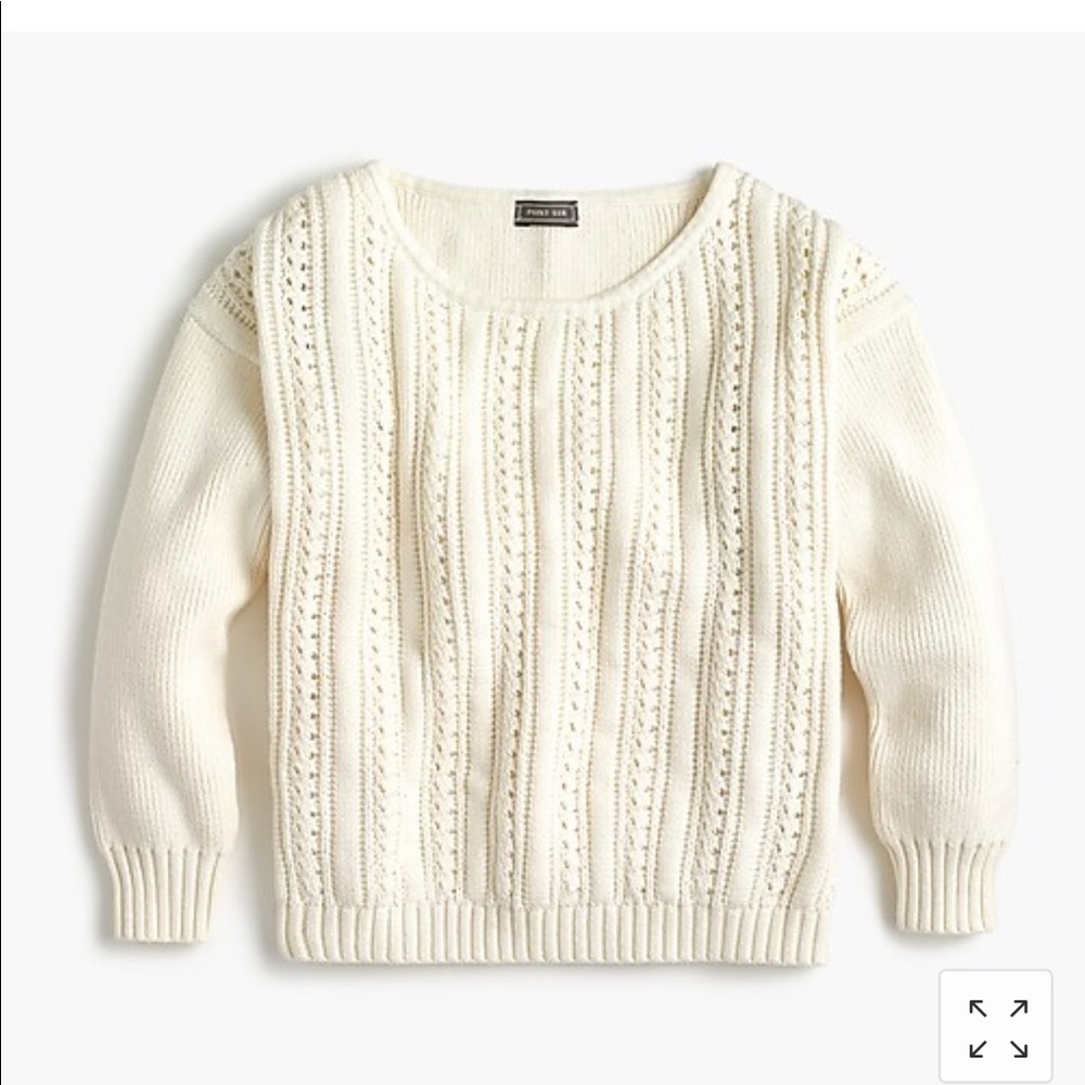 NWT J.Crew boxy pointelle sweater